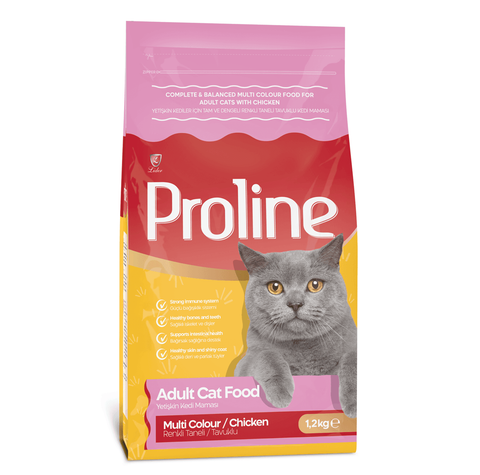 Proline Multi Colour Chicken Adult Cat Food 1.2kg
