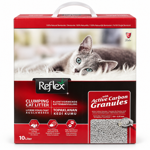 Reflex Active Carbon Granules clumping cat litter 10L