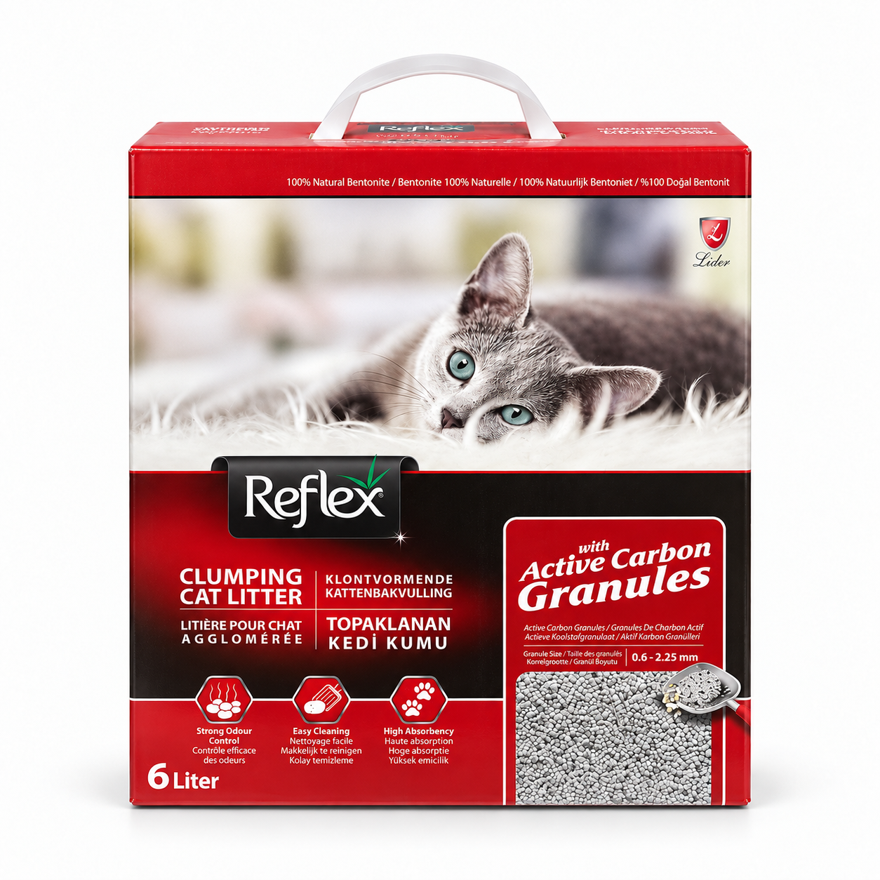 Reflex Active Carbon Granules clumping cat litter 6L