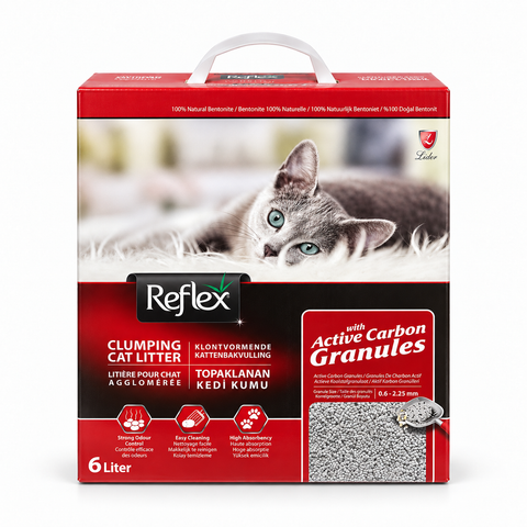 Reflex Active Carbon Granules clumping cat litter 6L