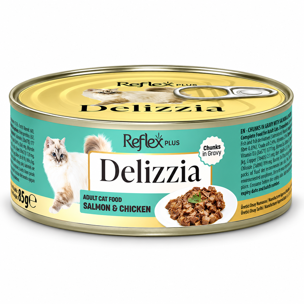 Reflex Plus Delizia Salmon & Chicken in Gravy Adult Cat Food 85g
