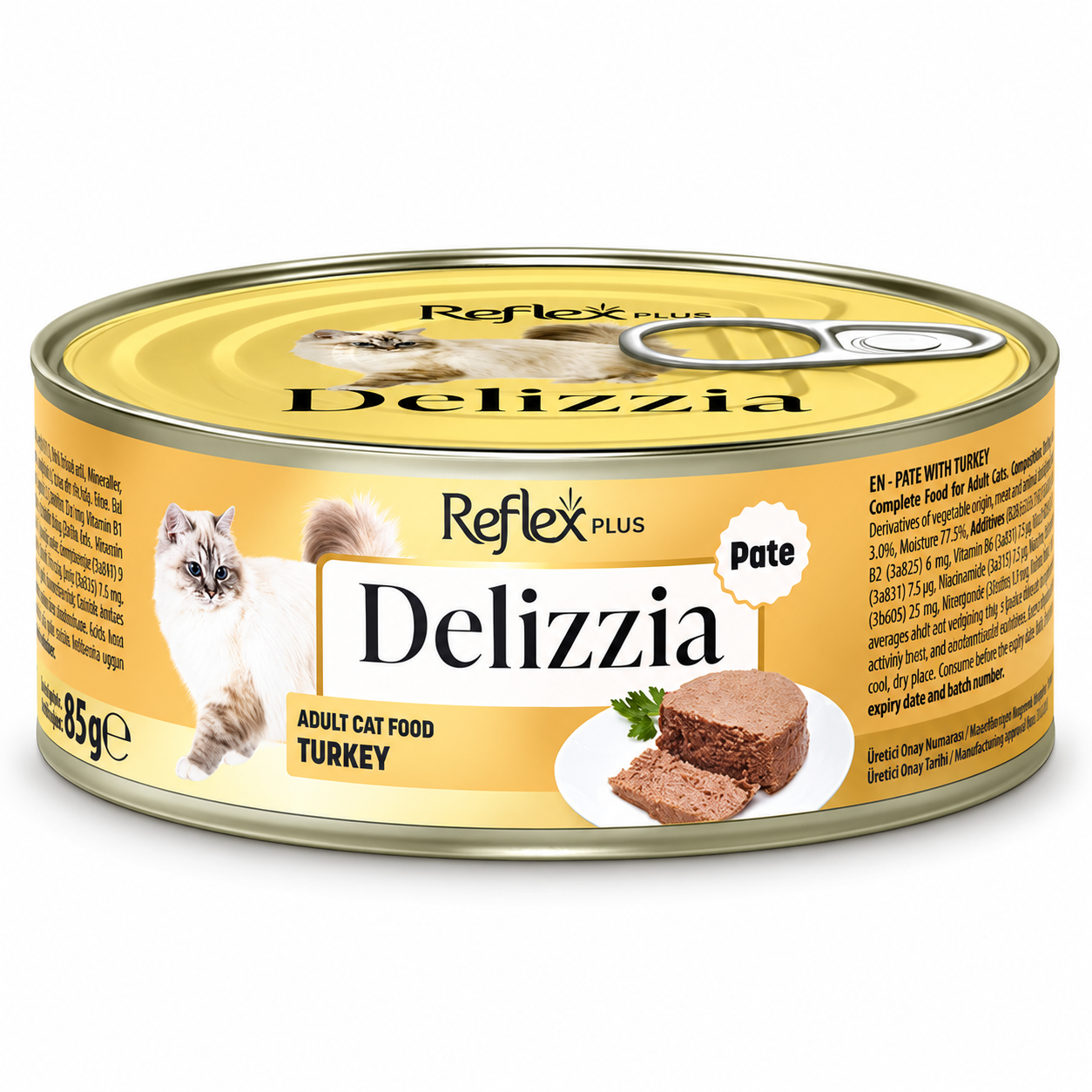 Reflex Plus Delizia Turkey Pâté Adult Cat Food 85g