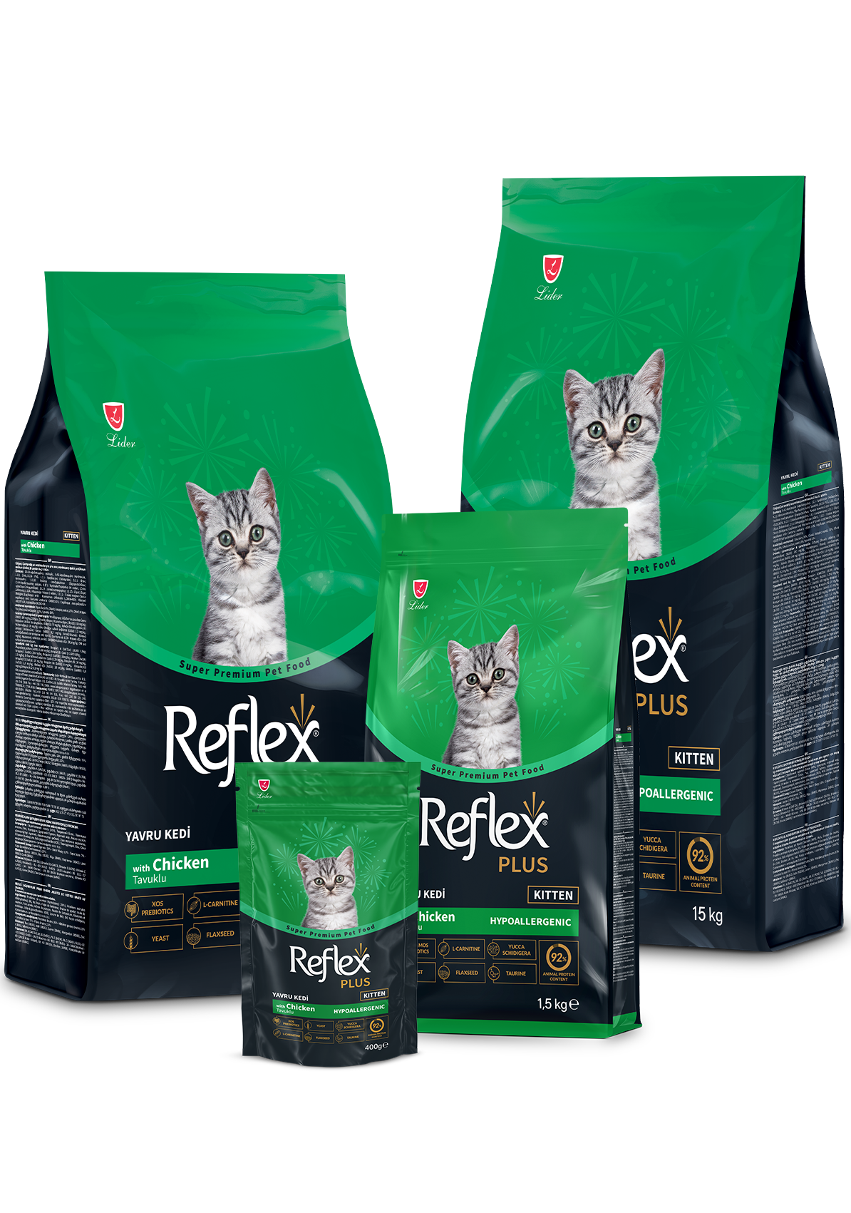 Reflex Plus Kitten Food with Chicken 1.5 kg - new packaging