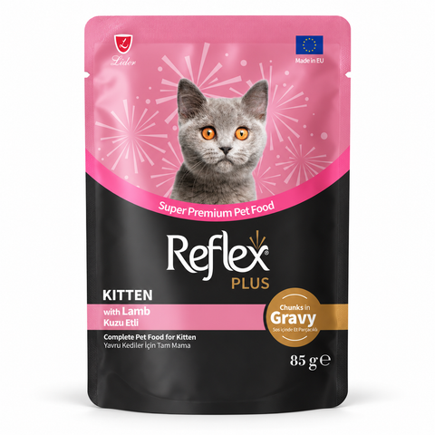 Reflex Plus Kitten Lamb in Gravy Food Pouch 85g