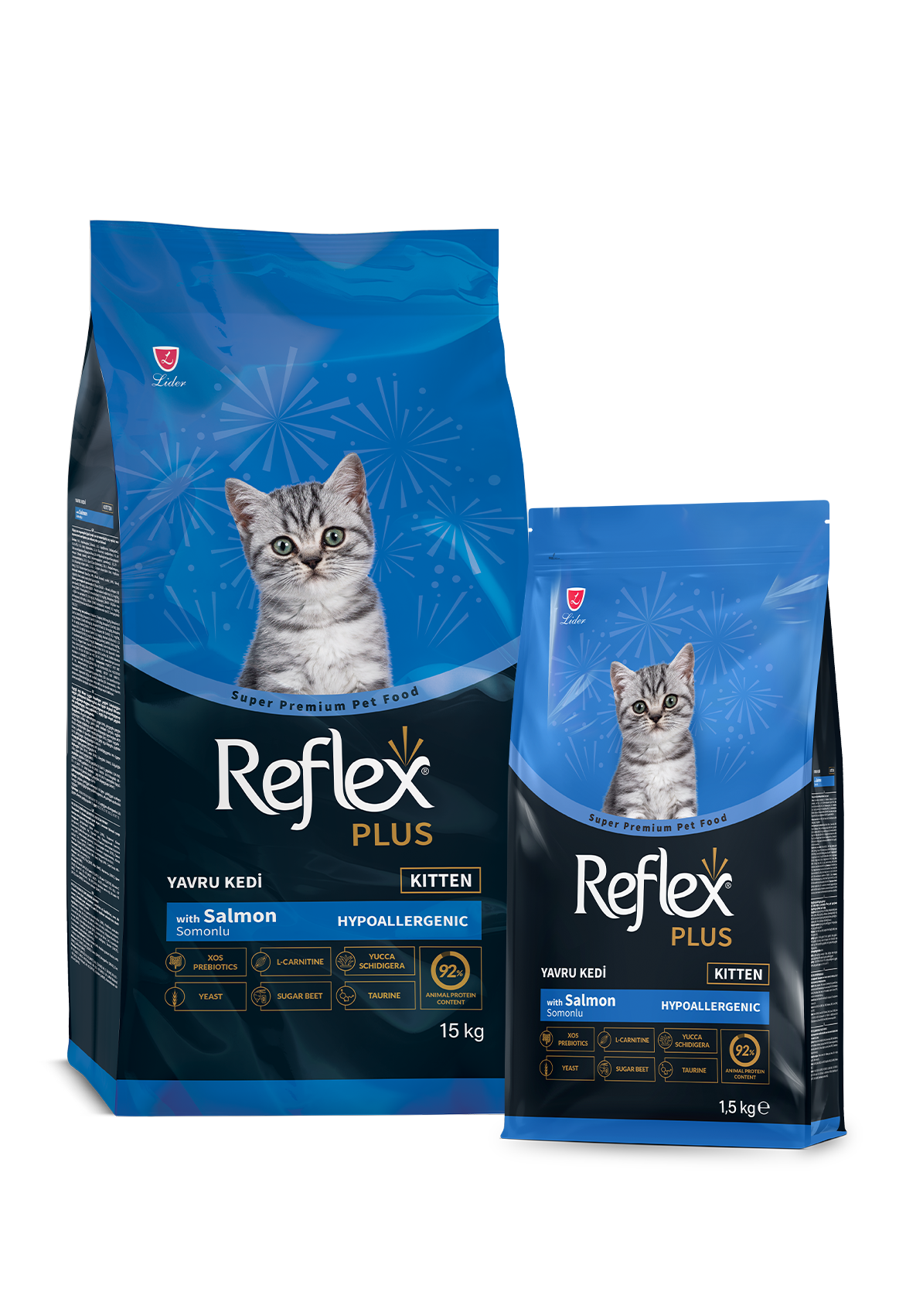 Reflex Plus Kitten Food with Salmon 1.5kg - new packaging
