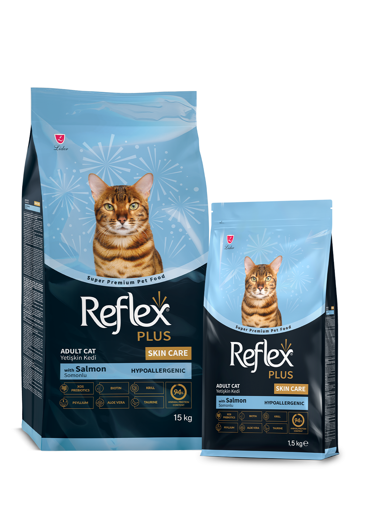 Reflex Plus Skin Care Adult Cat Food with Salmon 1.5 - new packaging