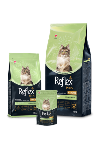 Reflex Plus Sterilised Adult Cat Food with Chicken 1.5 kg - new packaging