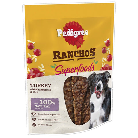 Pedigree Ranchos Superfoods Turkey with Cranberries & Rice Dog Treats 70g