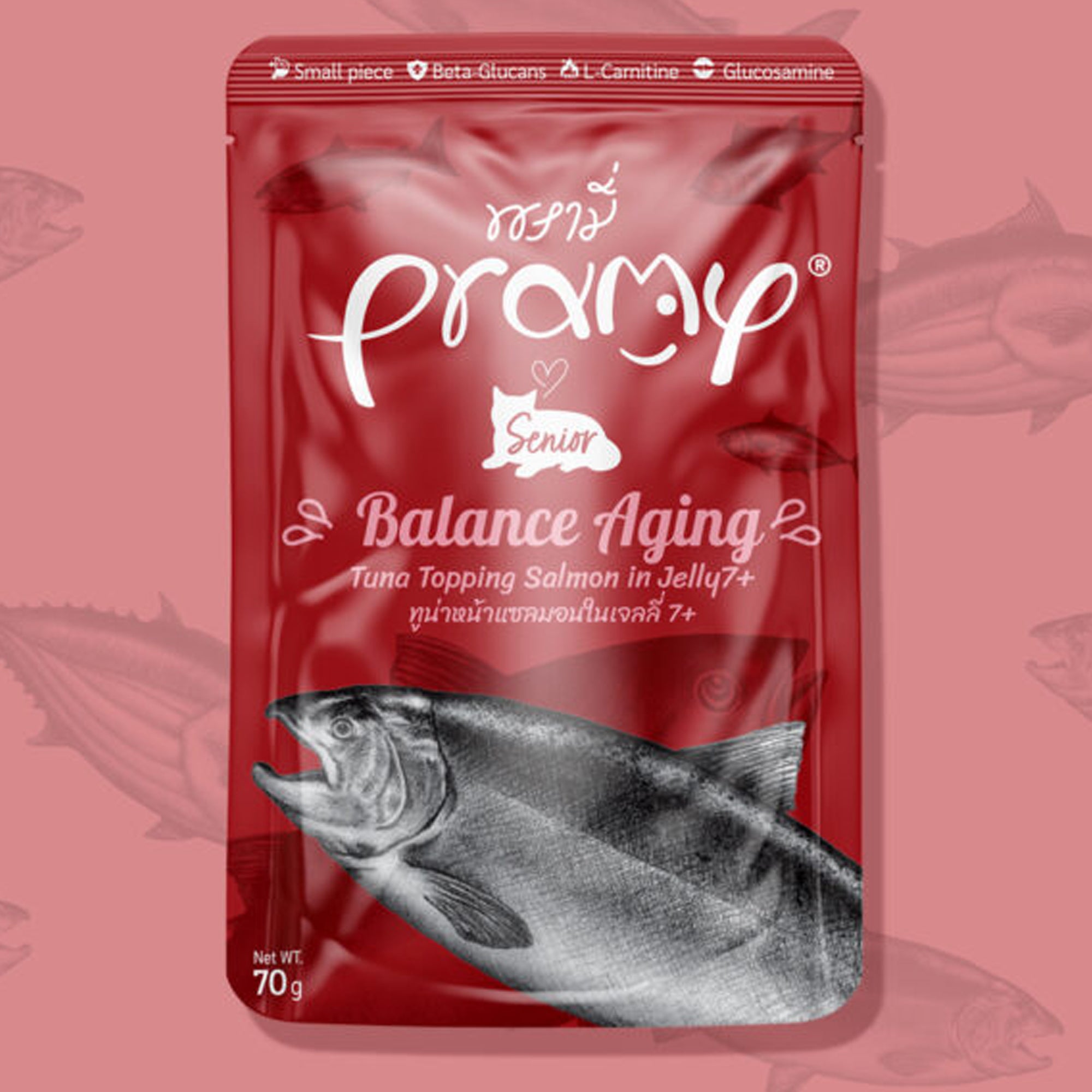 Pramy Balance Aging Tuna topping Salmon in Jelly 7+ Recipe