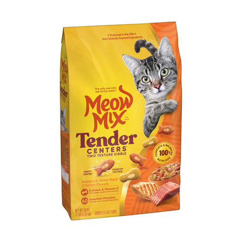 Meow Mix Tender Centers Salmon & White Meat Chicken Flavors Cat Food 1.43