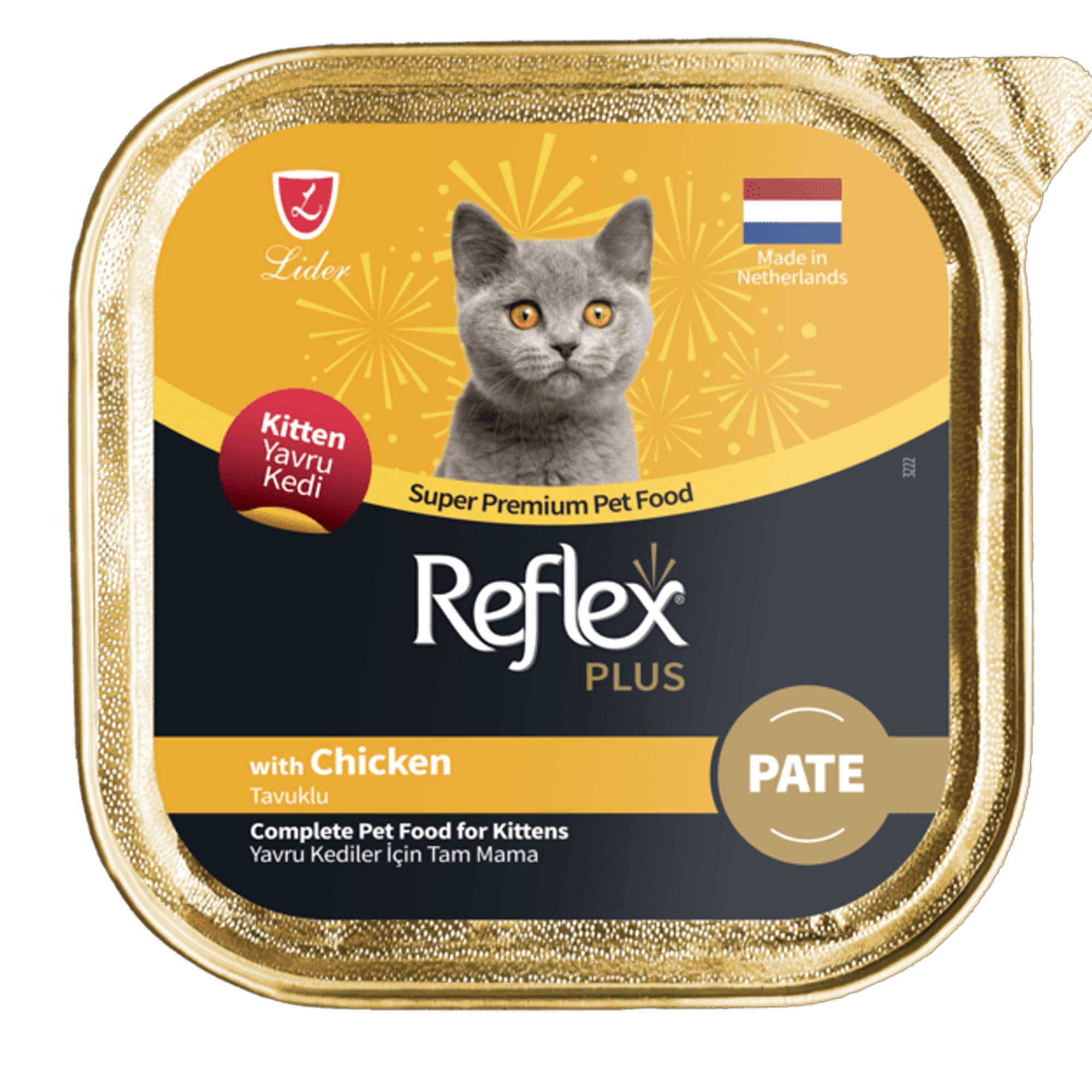 Reflex Plus Organic Chicken Pate for Kittens 85g Reflex Plus Organic Chicken Pate for Kittens 85g