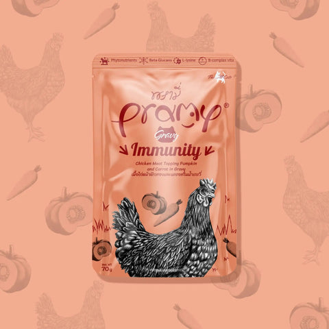Pramy Immunity Chicken topping Pumpkin & Carrot Recipe 70g