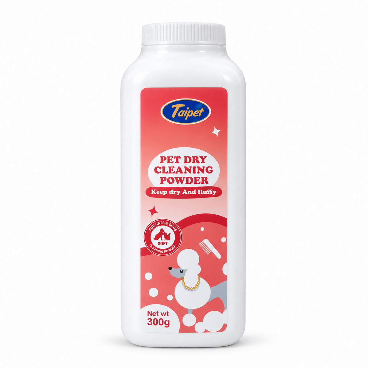 Taipet Pet Dry Cleaning Powder Baby Powder 300g for cats and dogs