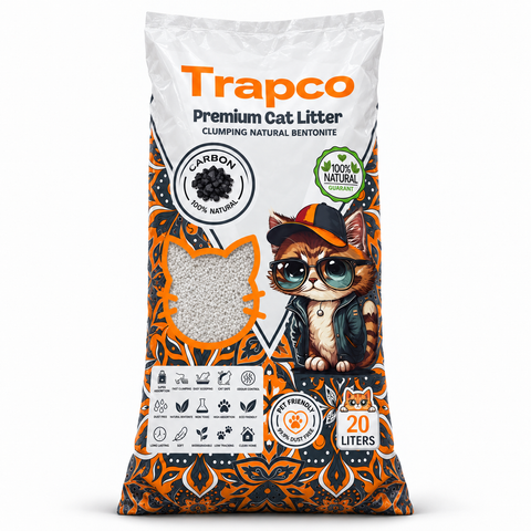 Trapco Activated Carbon Natural Bentonite Cat Litter 20L