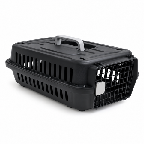 Ventilated Plastic Pet Carrier with Carry Handle and Front Door