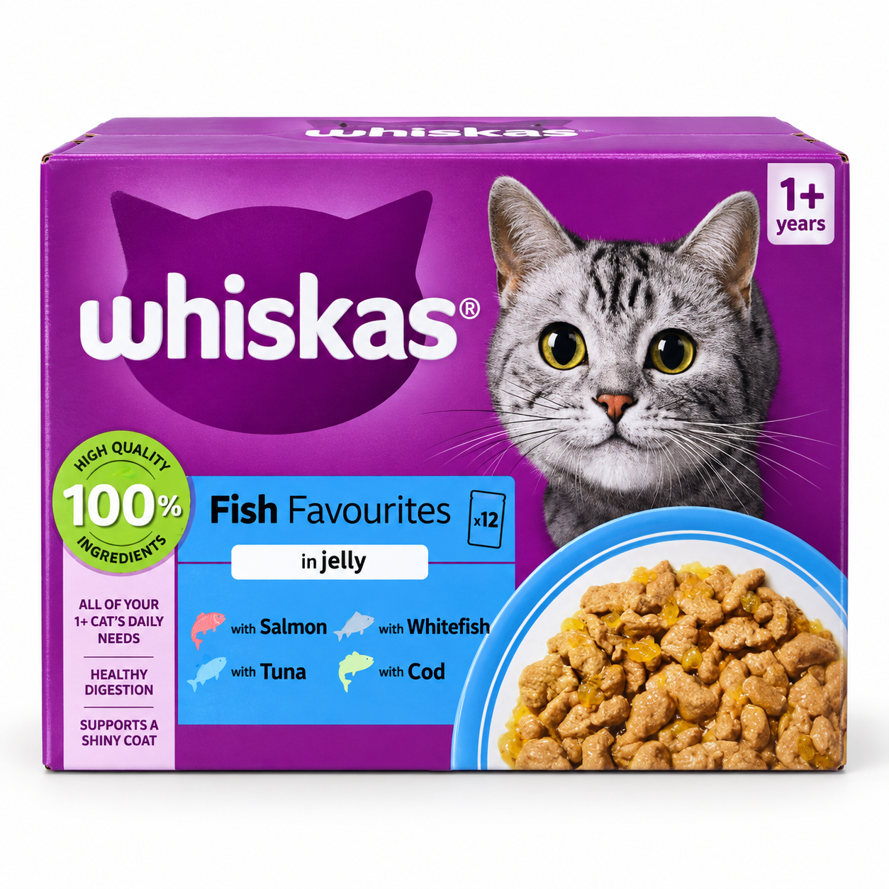 Whiskas Fish Favourites in Jelly wet cat food 12 x 85g