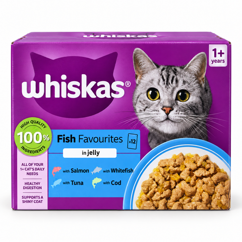 Whiskas Fish Favourites in Jelly wet cat food 12 x 85g