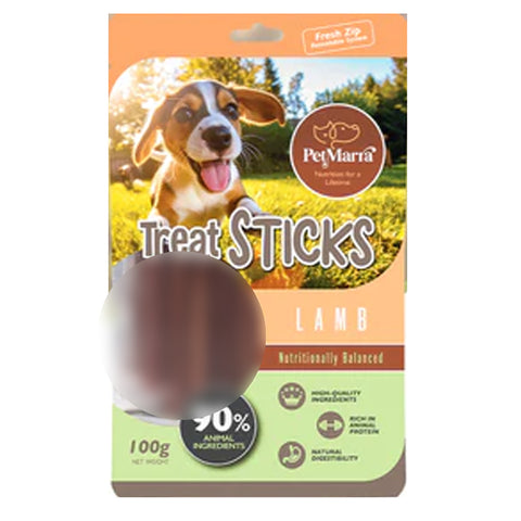 Pet Marra Dog Treat Lamb 100g